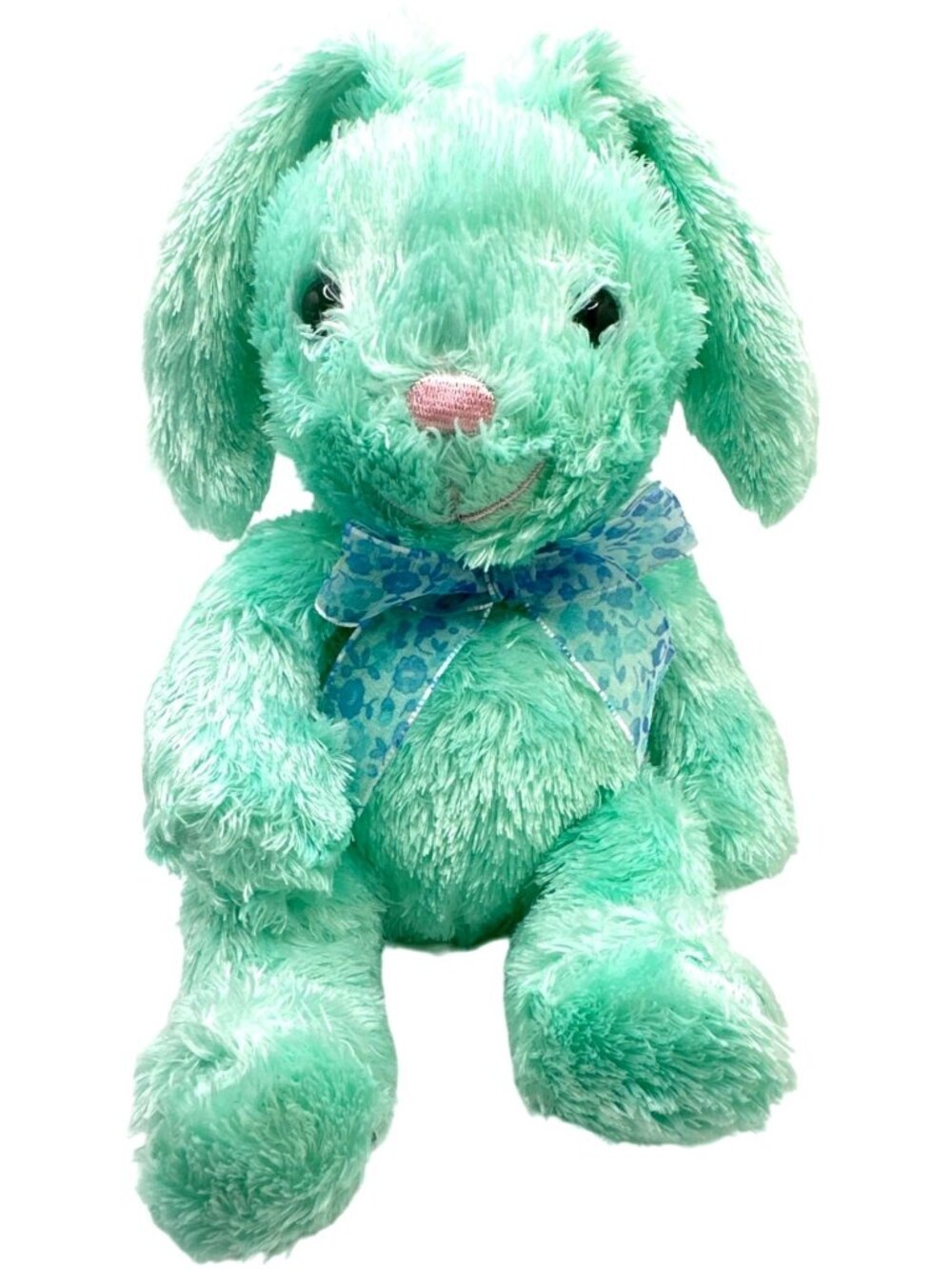 Cuddly Green Bunny Plush Stuffed Animal Soft Floppy Ears 8" Huggable